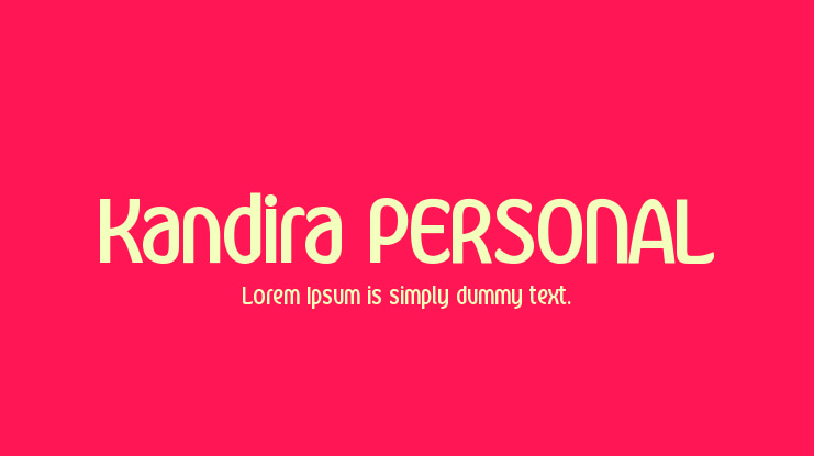 Kandira PERSONAL Font Family