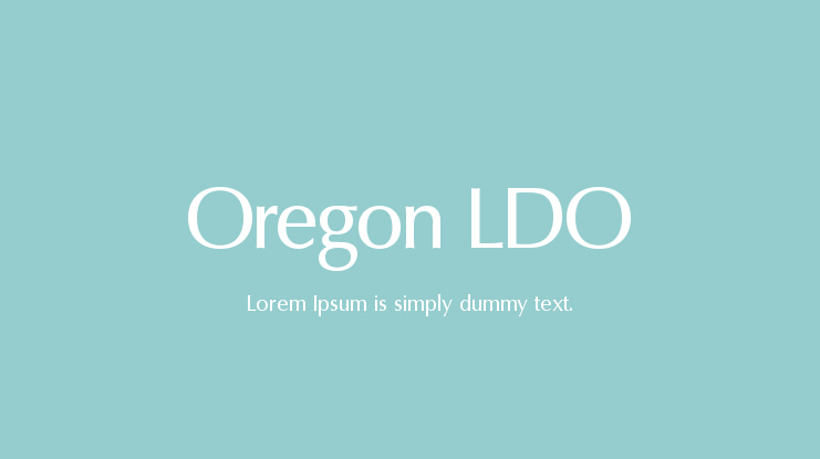 Oregon LDO Font Family
