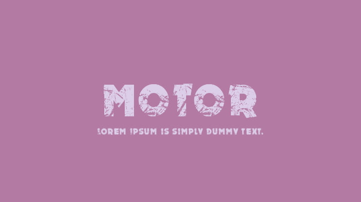 MOTOR Font