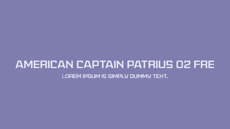 American Captain Patrius 02 FRE Font