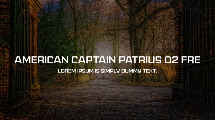 American Captain Patrius 02 FRE Font