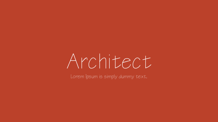 Architect Font Family