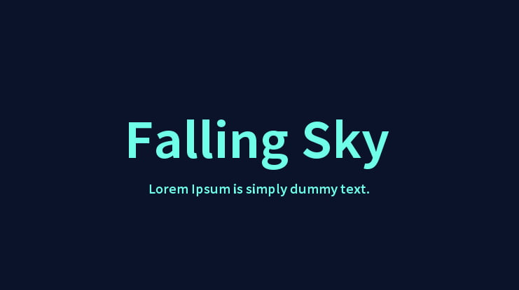 Falling Sky Font Family
