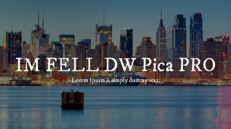 IM FELL DW Pica PRO Font Family