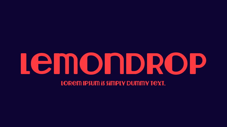 Lemondrop Font Family