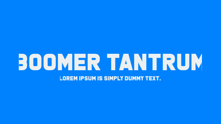 Boomer Tantrum Font
