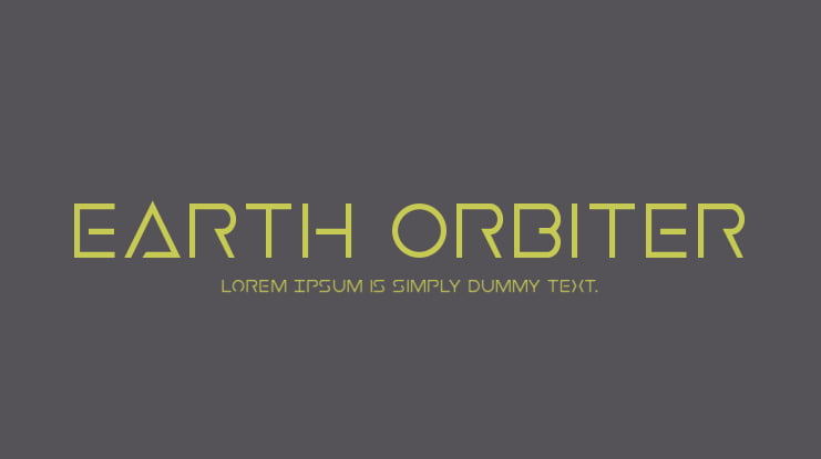 Earth Orbiter Font Family