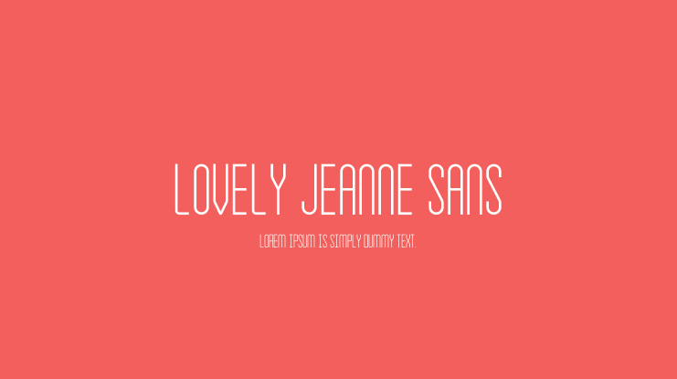 Lovely Jeanne Sans Font Family