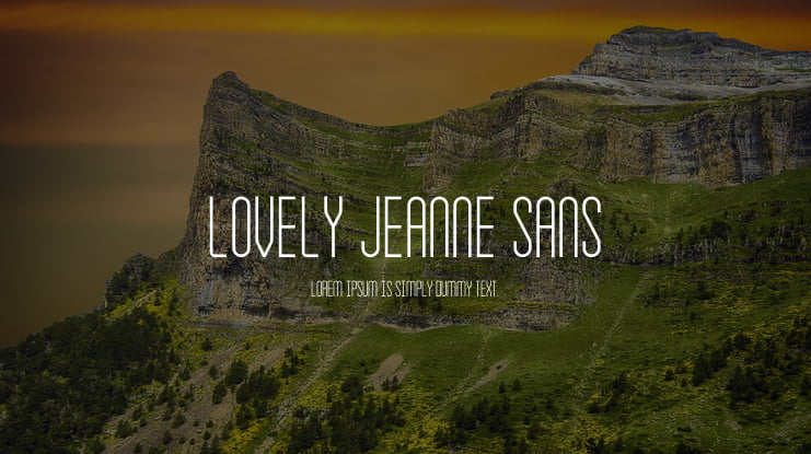 Lovely Jeanne Sans Font Family