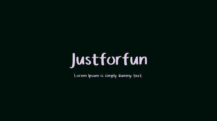 Justforfun Font