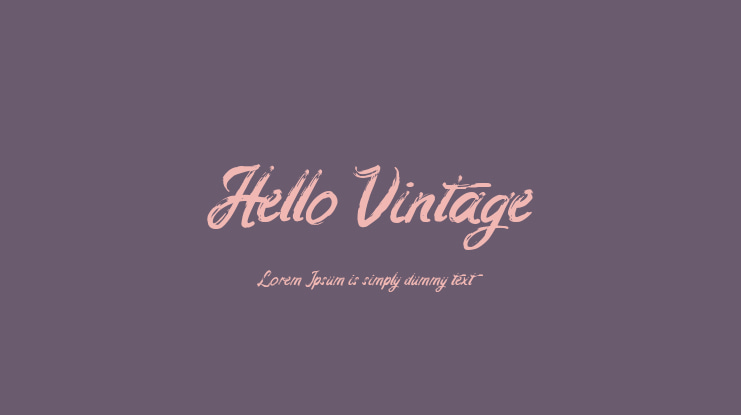 Hello Vintage Font