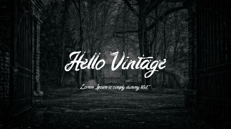 Hello Vintage Font