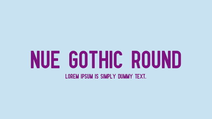 Nue Gothic Round Font