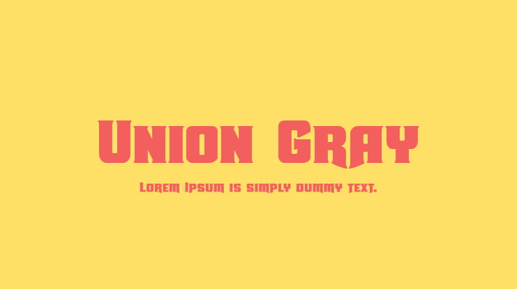 Union Gray Font Family
