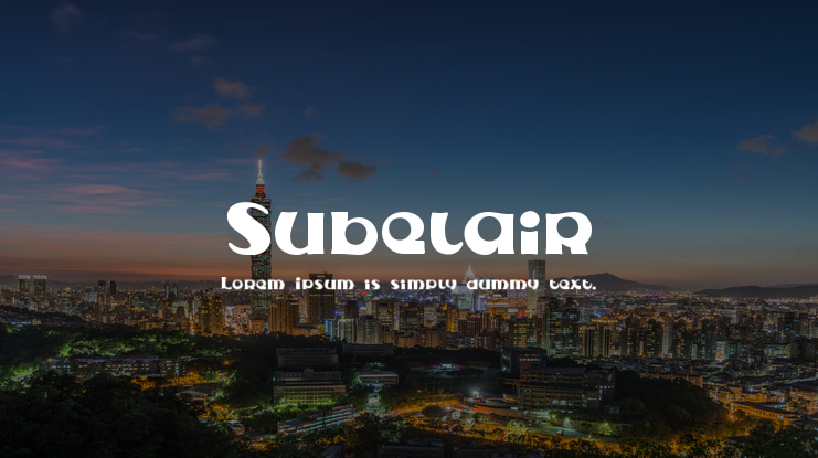 Subelair Font