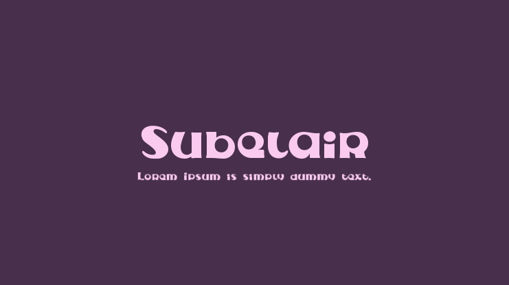 Subelair Font