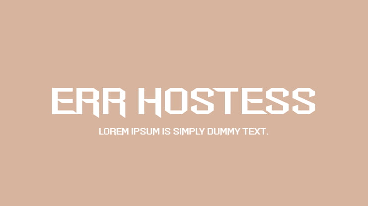 Err Hostess Font
