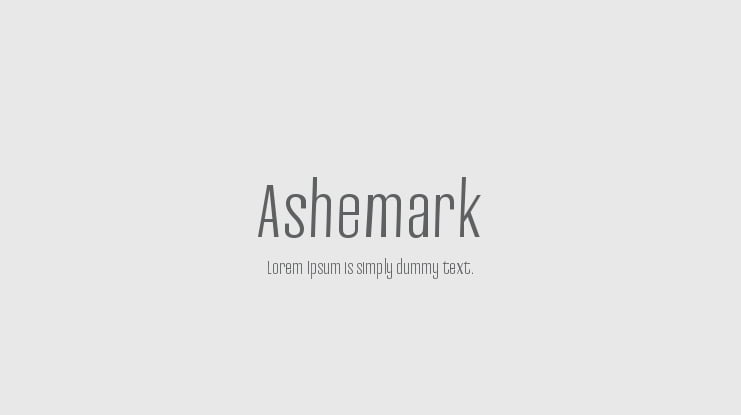 Ashemark Font