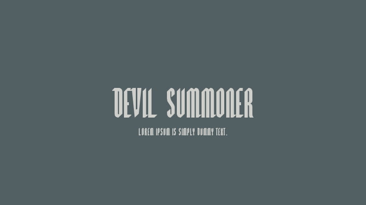 Devil Summoner Font Family