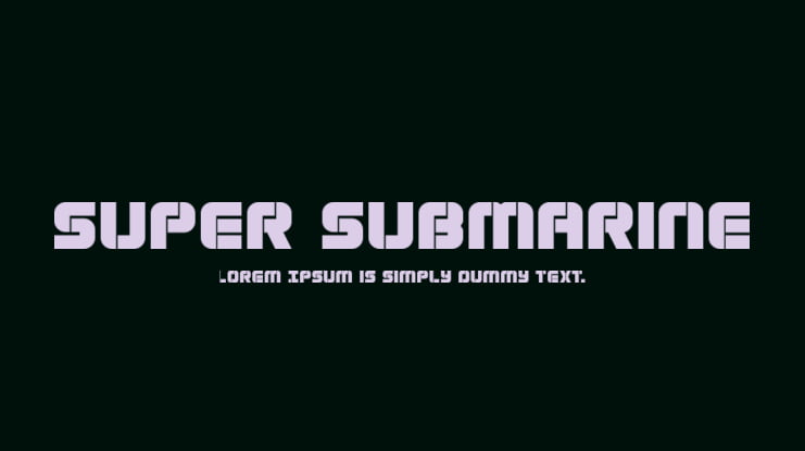 Super Submarine Font Family