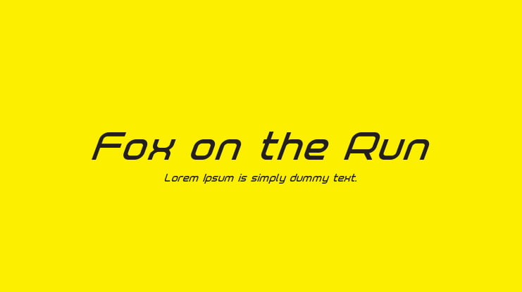 Fox on the Run Font Family