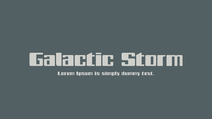 Galactic Storm Font Family