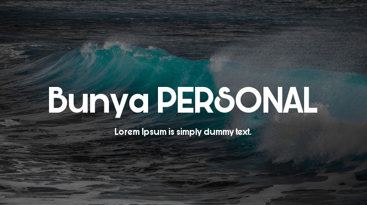 Bunya PERSONAL Font Family