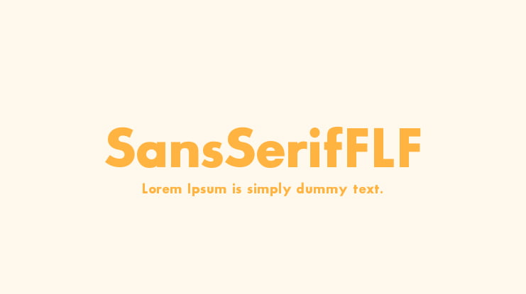 SansSerifFLF Font Family