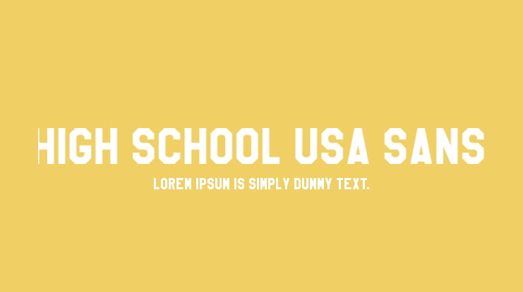 High School USA Sans Font Family