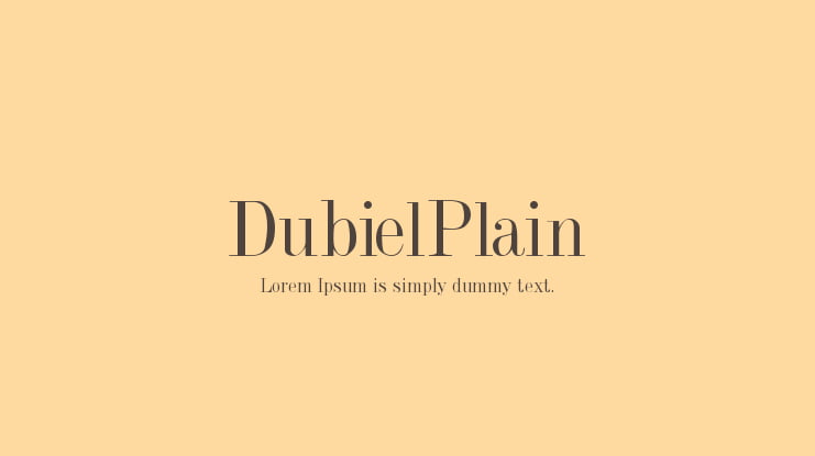 DubielPlain Font Family