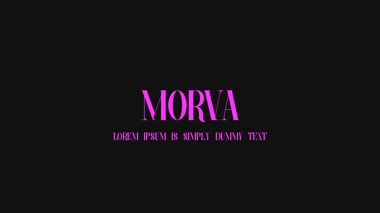 MORVA Font