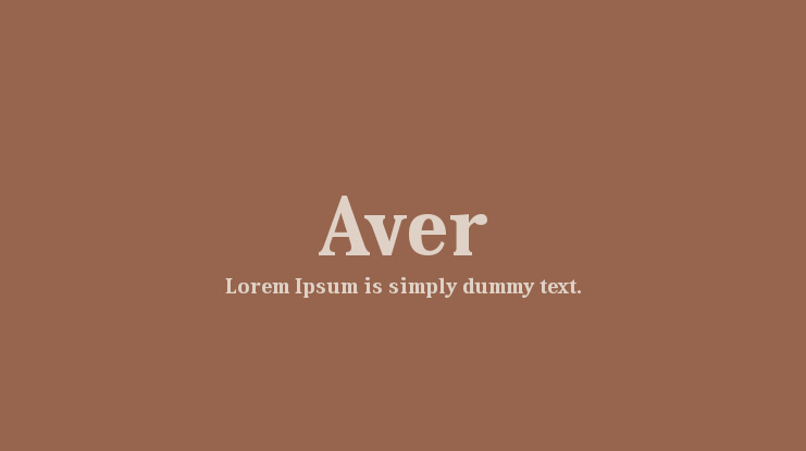 Aver Font Family