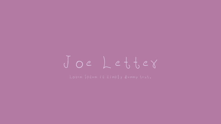 Joe Letter Font