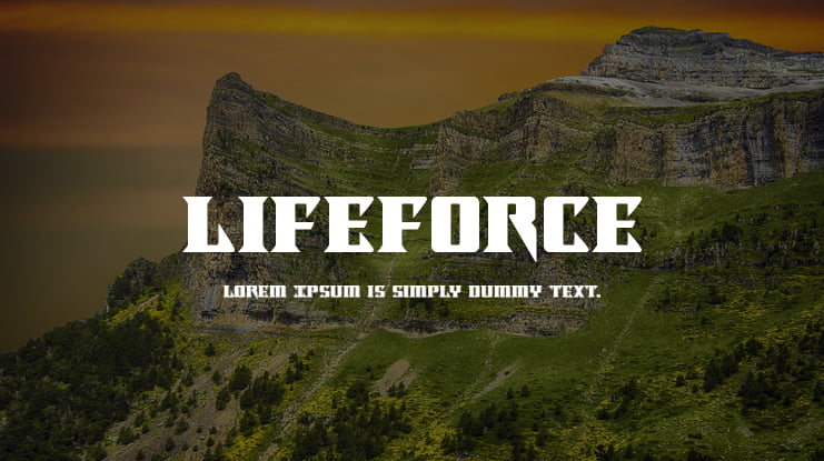 Lifeforce Font Family