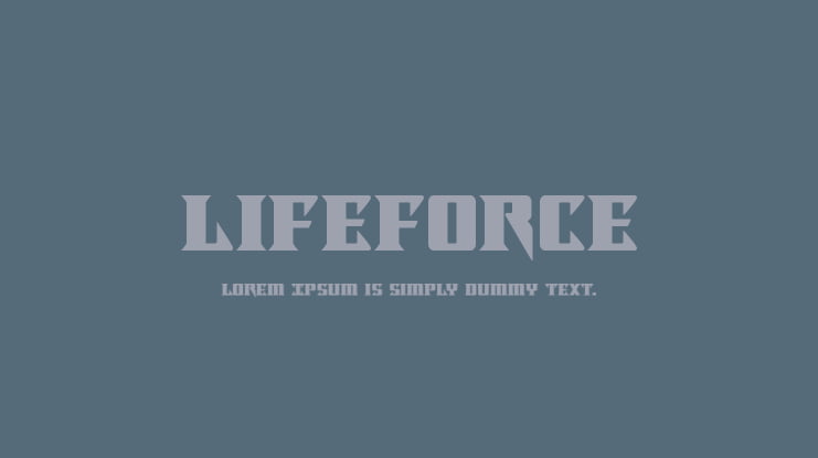 Lifeforce Font Family