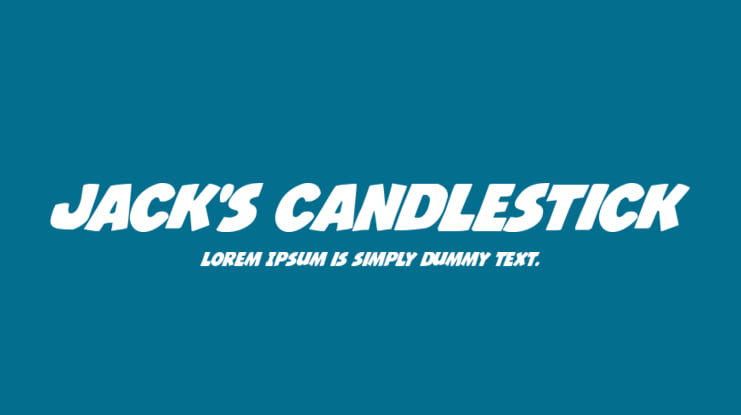 Jack's Candlestick Font Family