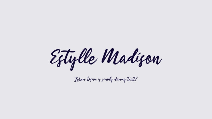Estylle Madison Font