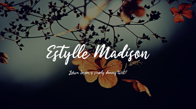 Estylle Madison Font