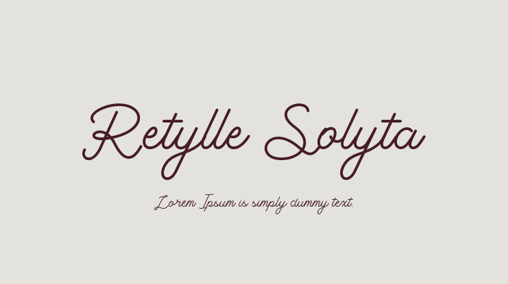 Retylle Solyta Font