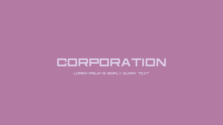 Corporation Font