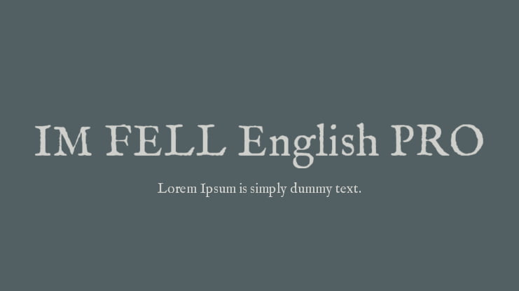 IM FELL English PRO Font Family