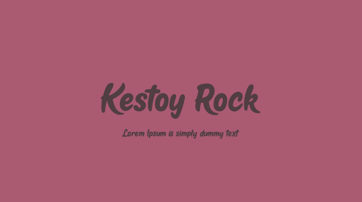 Kestoy Rock Font