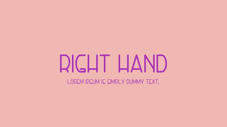 Right Hand Font Family