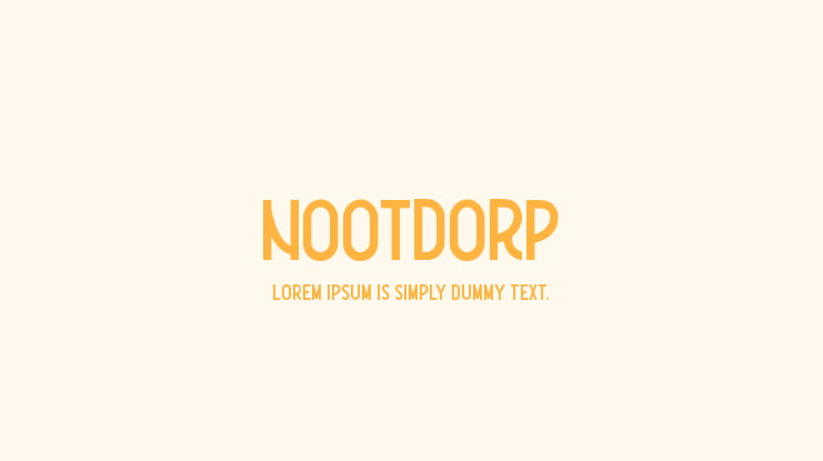 Nootdorp Font