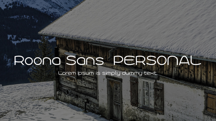 Roona Sans  PERSONAL Font Family