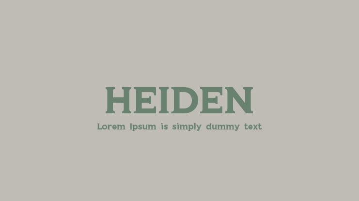 HEIDEN Font