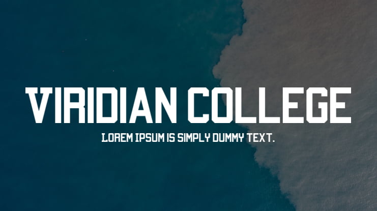 Viridian College Font
