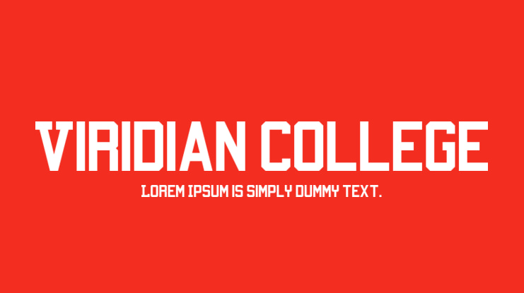 Viridian College Font