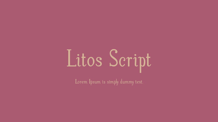 Litos Script Font Family