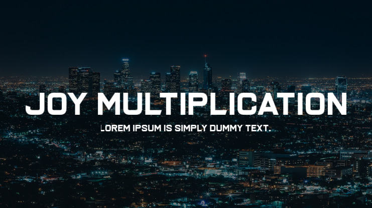 Joy Multiplication Font